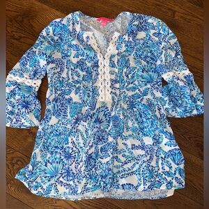 Lilly Pulitzer Hollie Tunic Top size XSmall